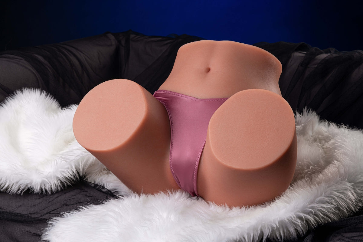 Butt01 - AZM Silicone Butt - 30cm H × 40cm W - Tan