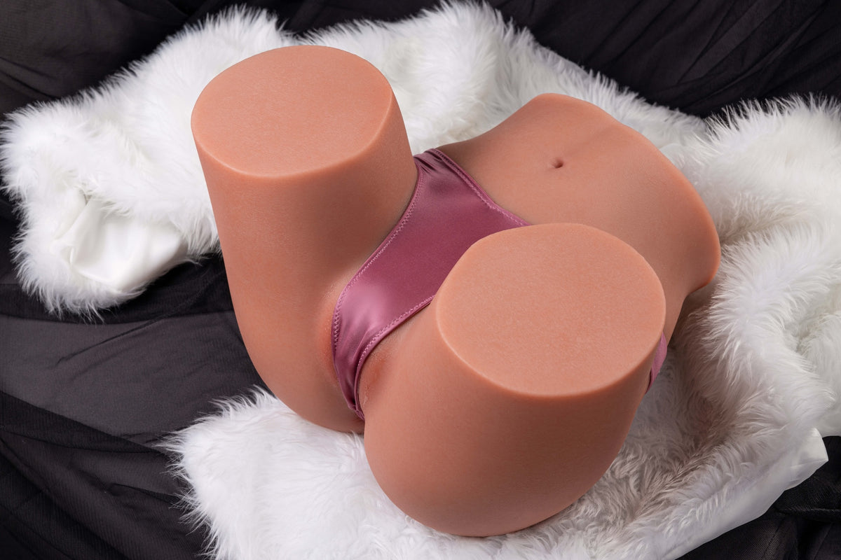 Butt01 - AZM Silicone Butt - 30cm H × 40cm W - Tan