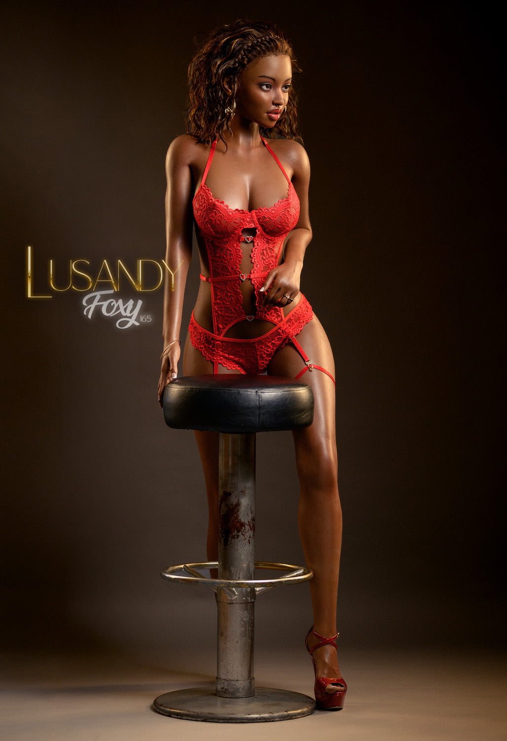 Foxy - Lusandy Poupée en silicone 165cm/1,65m Bonnets D