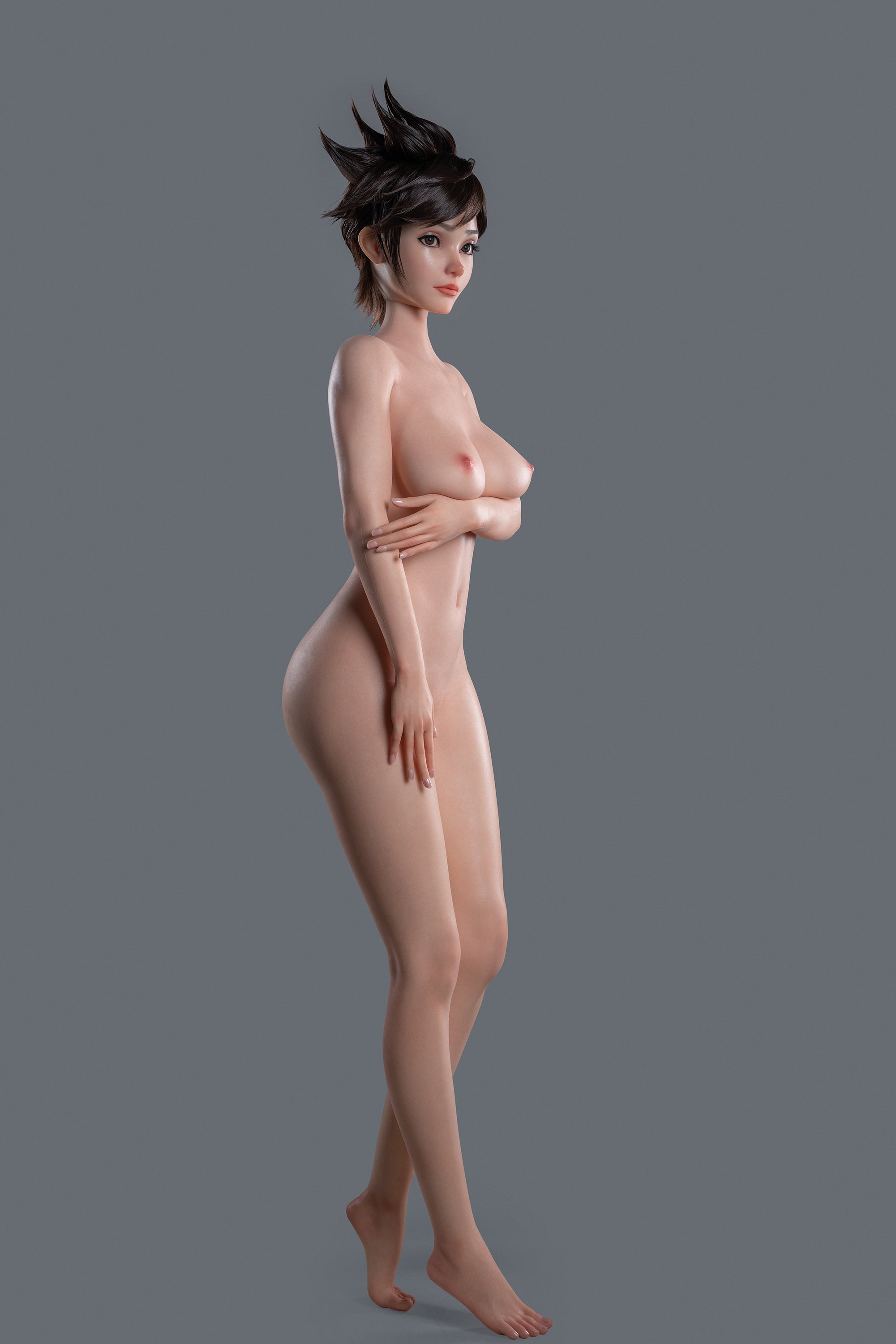 Poupée en silicone Game Lady Tracer 167 cm/5'5" avec bonnets en D