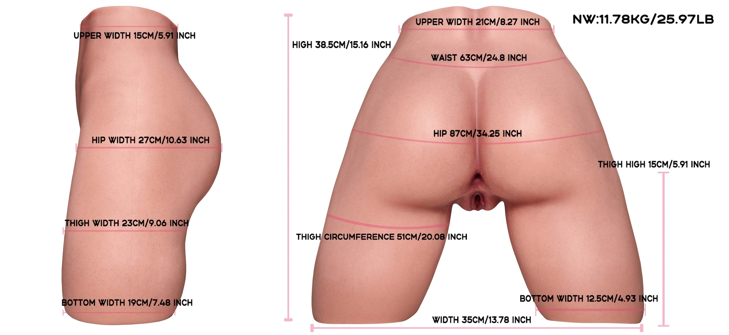 Climax Doll Butt Torso RS-1 Black