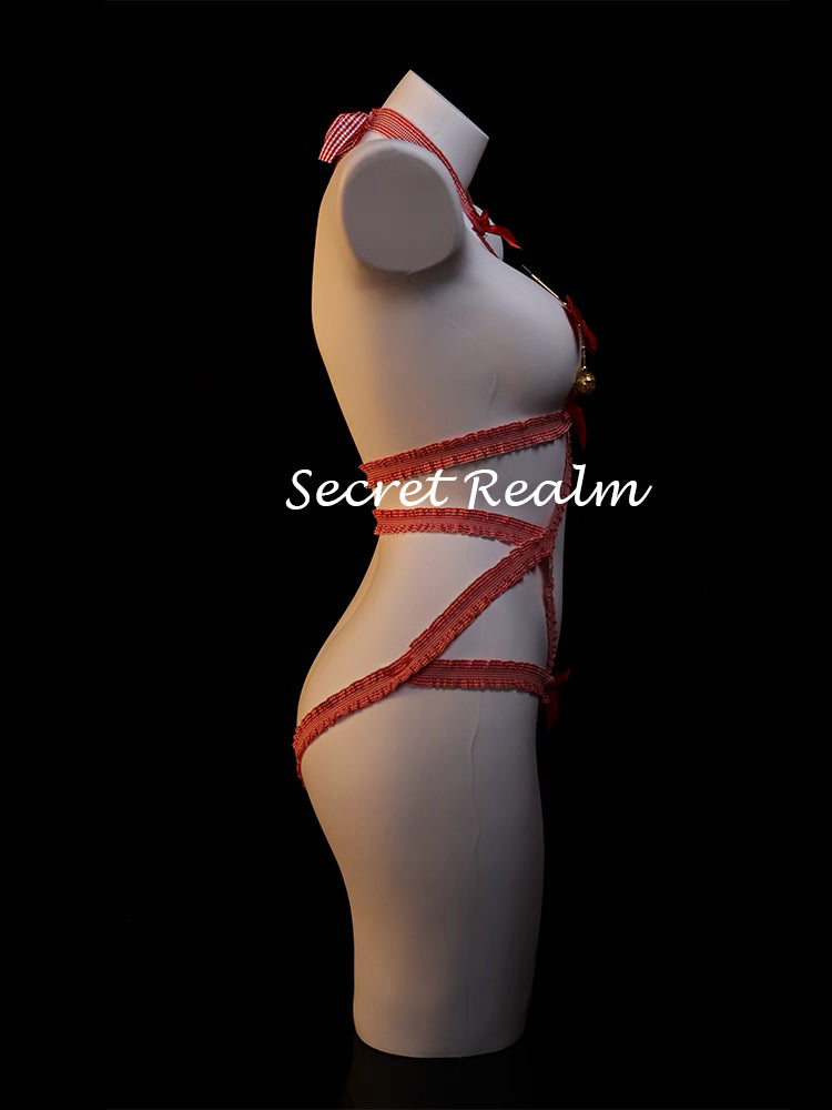 Ensemble de lingerie à nouer avec nœud papillon