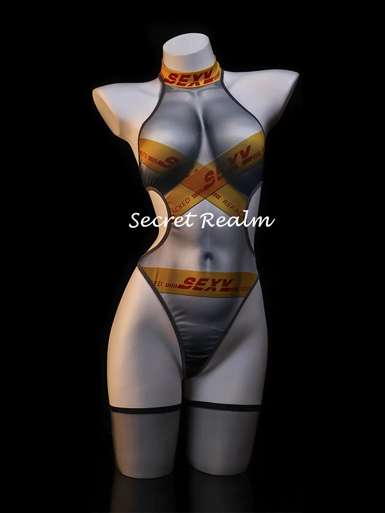 Danger Game Sheer Mesh Bodysuit