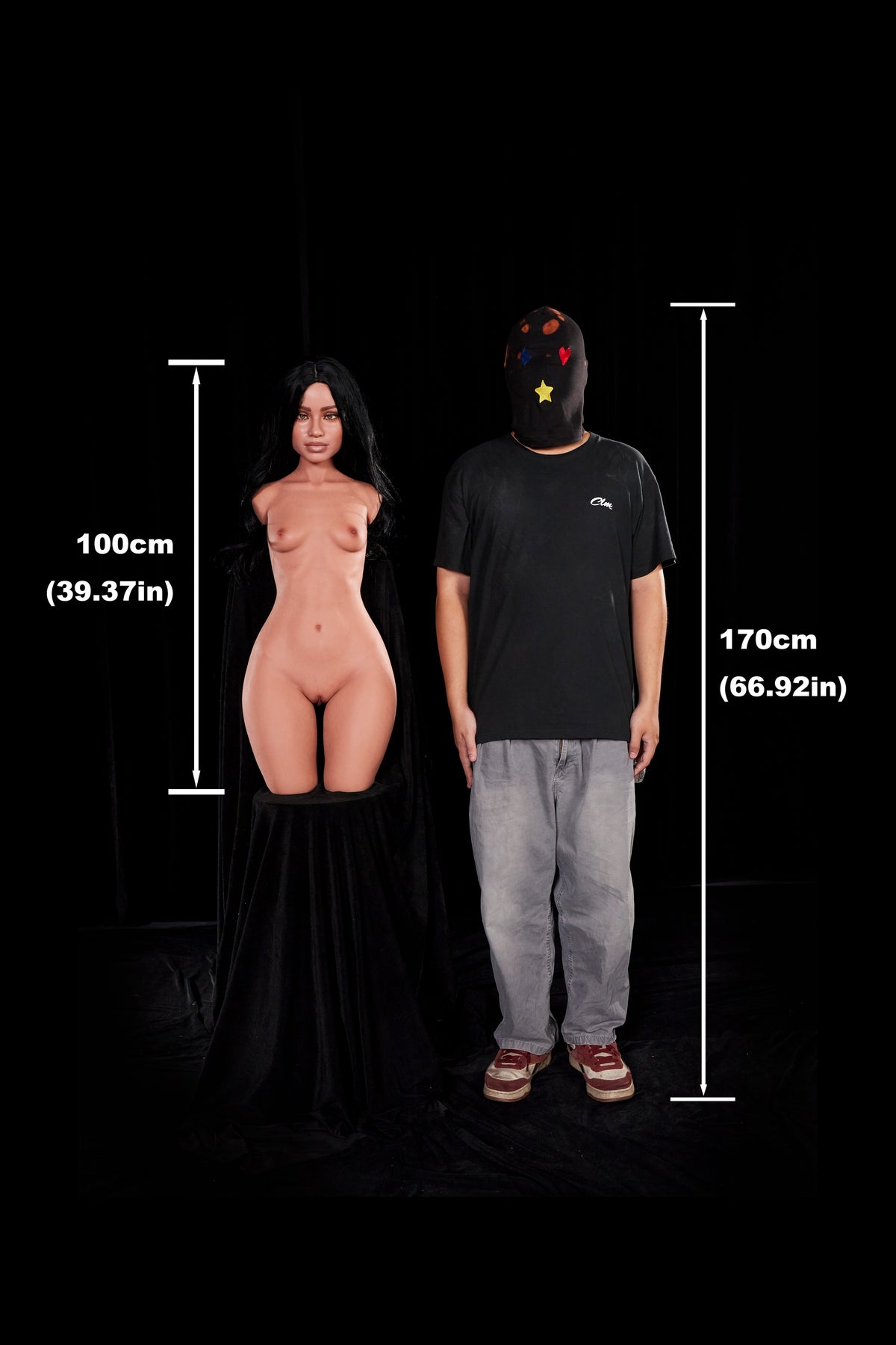 ULW 881# Raven - Poupée Érotique Climax 100cm/3'3" Torse en Silicone Bonnets A