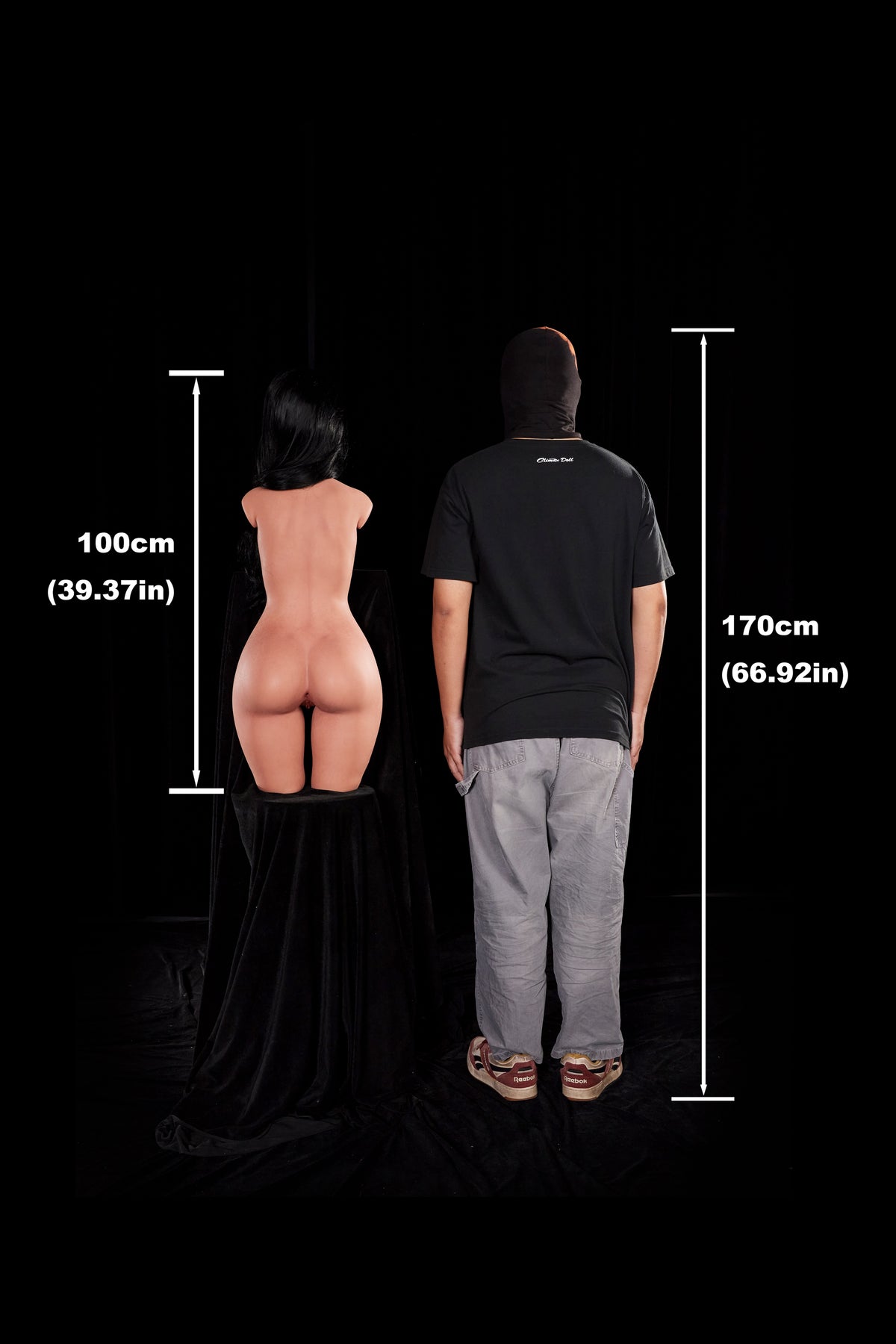 ULW 881# Raven - Poupée Érotique Climax 100cm/3'3" Torse en Silicone Bonnets A