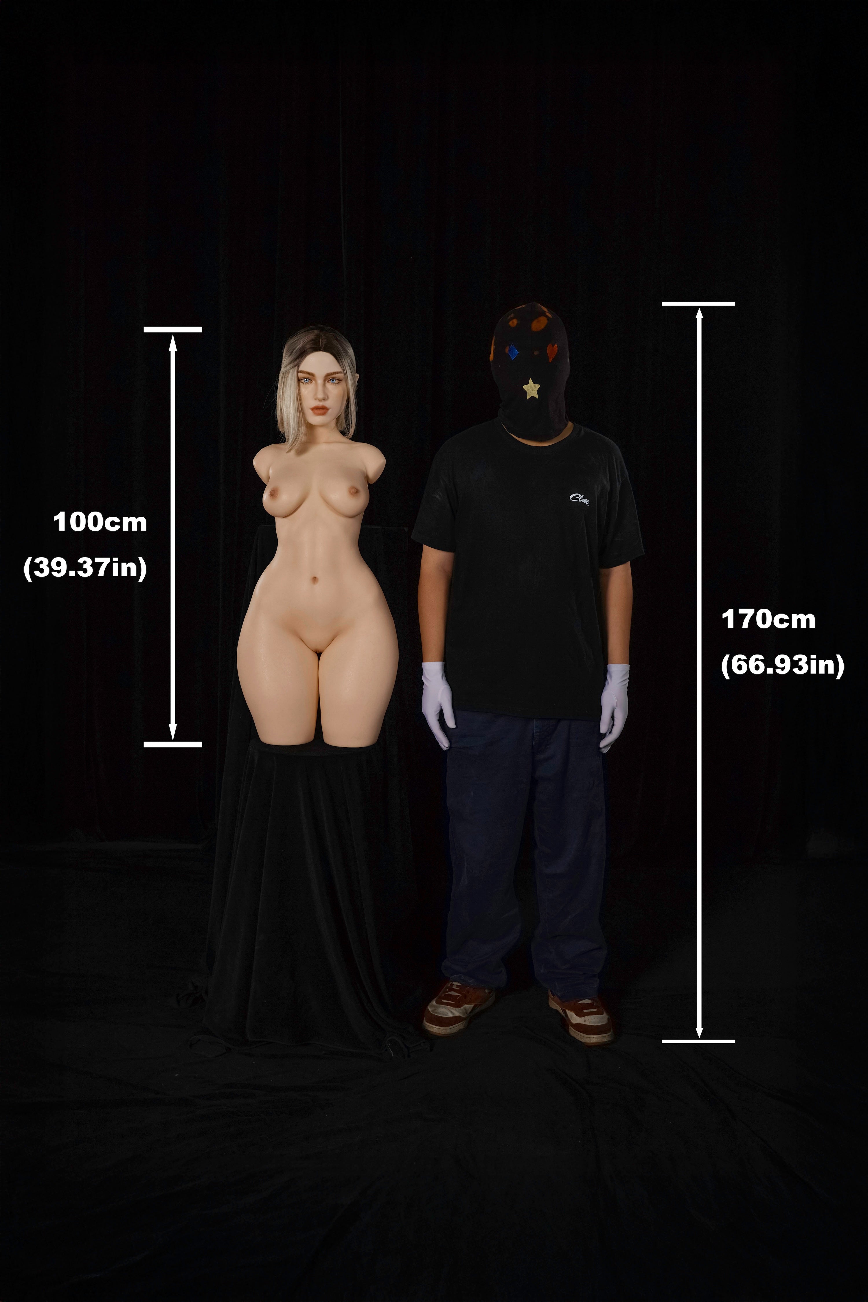 ULW 882# Eydis - Poupée Climax 100cm/3'3" Torse en Silicone Bonnets E