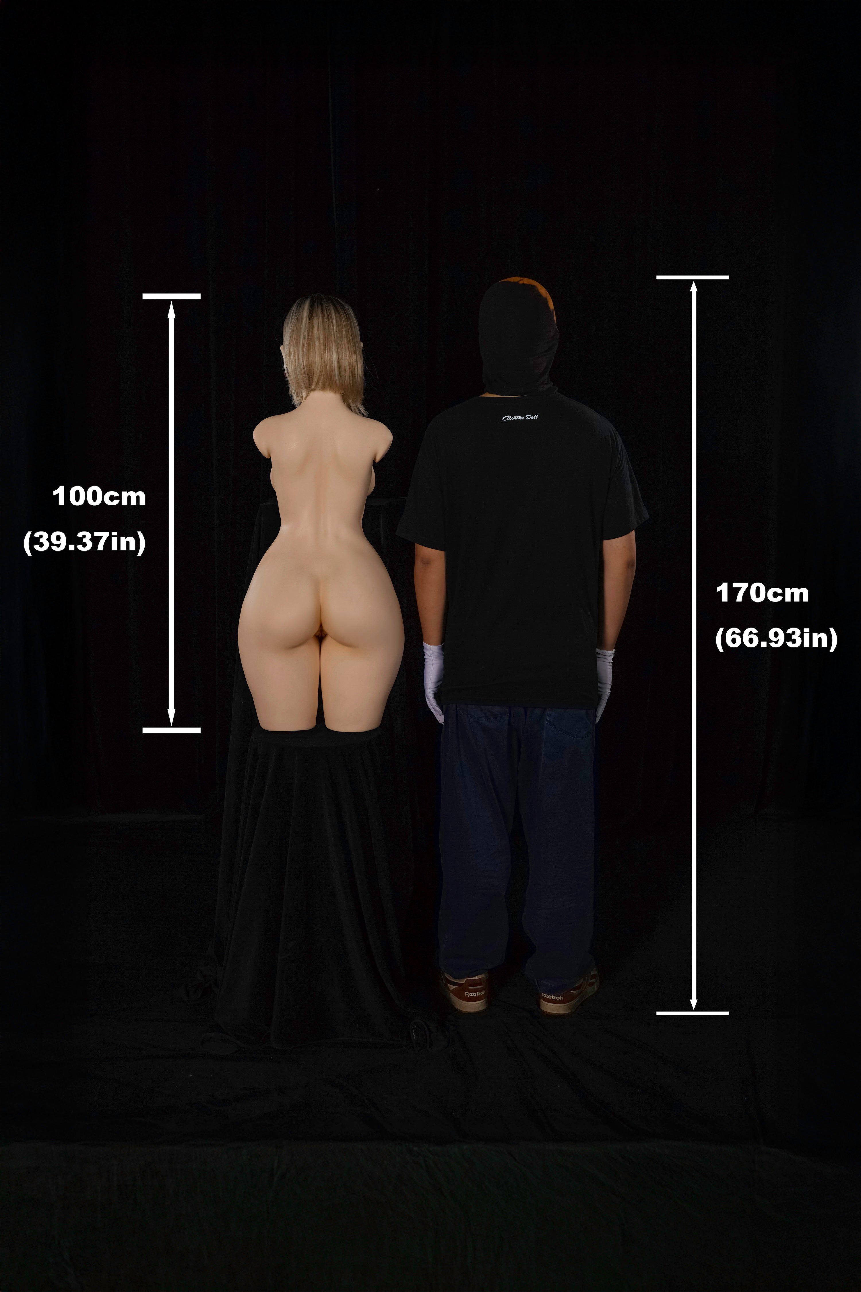 ULW 882# Eydis - Poupée Climax 100cm/3'3" Torse en Silicone Bonnets E