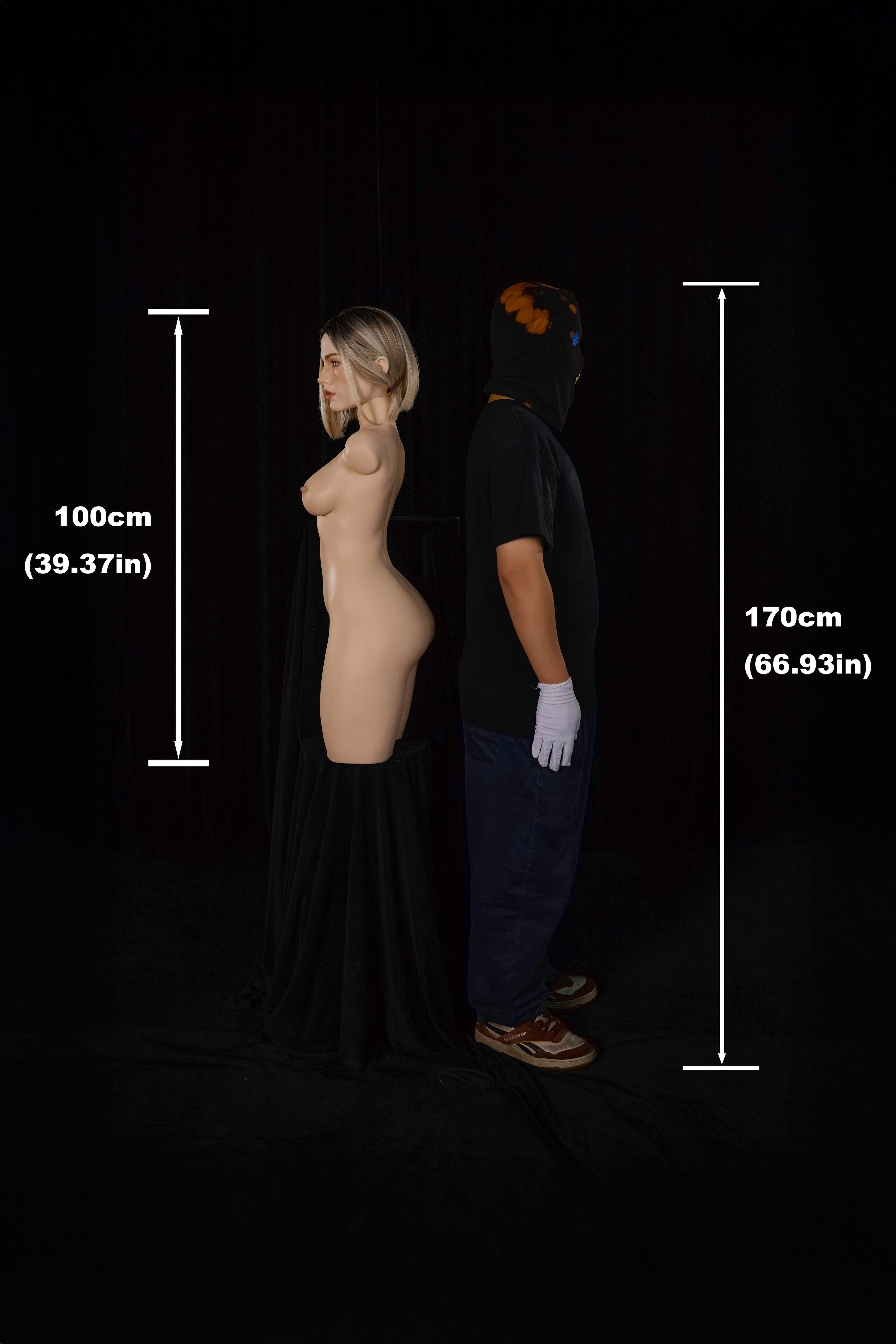 ULW 882# Eydis - Poupée Climax 100cm/3'3" Torse en Silicone Bonnets E