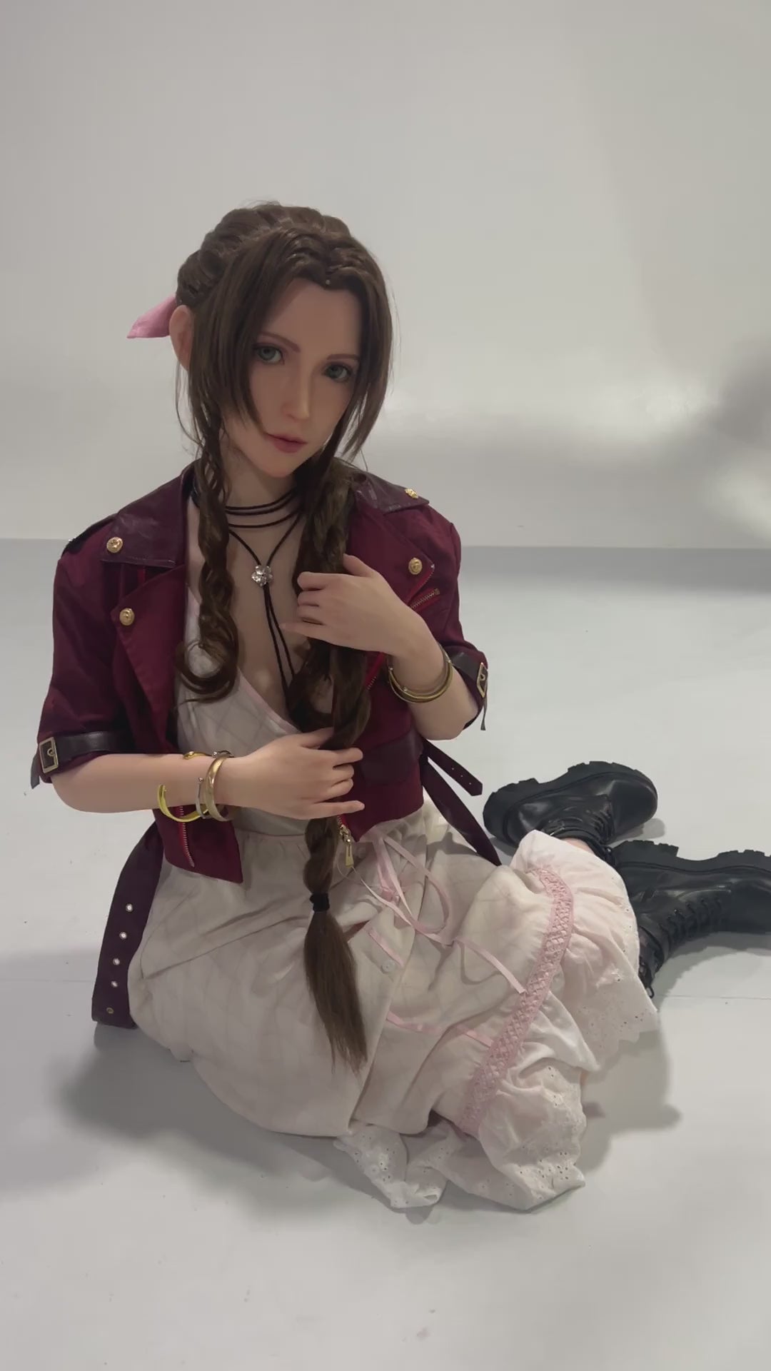 Charger la vidéo : Poupée en Silicone Game Lady Aerith 167cm/5'5" avec Poitrine en D